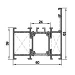 پنجره دوجداره آلومینیومی روکوب دار