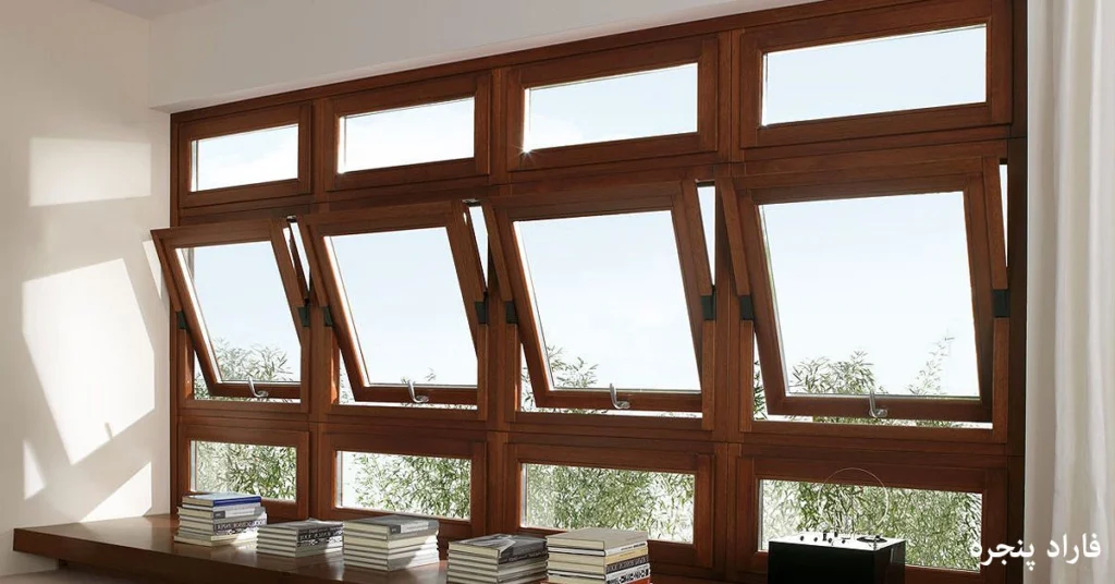 پنجره محور وسط (Pivot) | محوری مدرن و ایمن پنجره محور وسط آلومینیومی